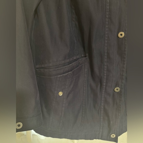 Gallery Blue Teal Full Zip Hidden Pockets Hooded Jacket• Small - Picture 9 of 9